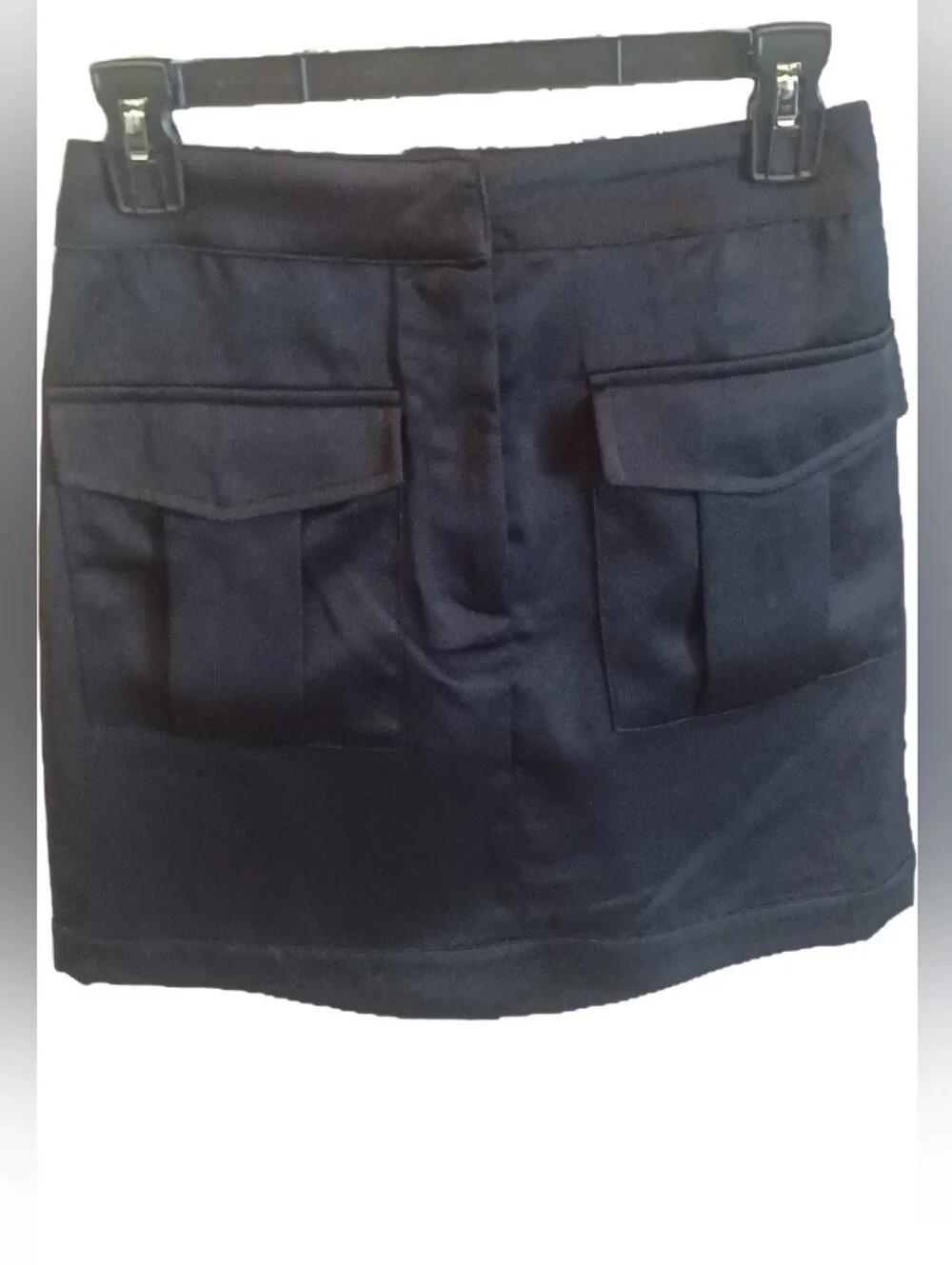Skies Are Blue Black Cargo Pocket Mini Skirt